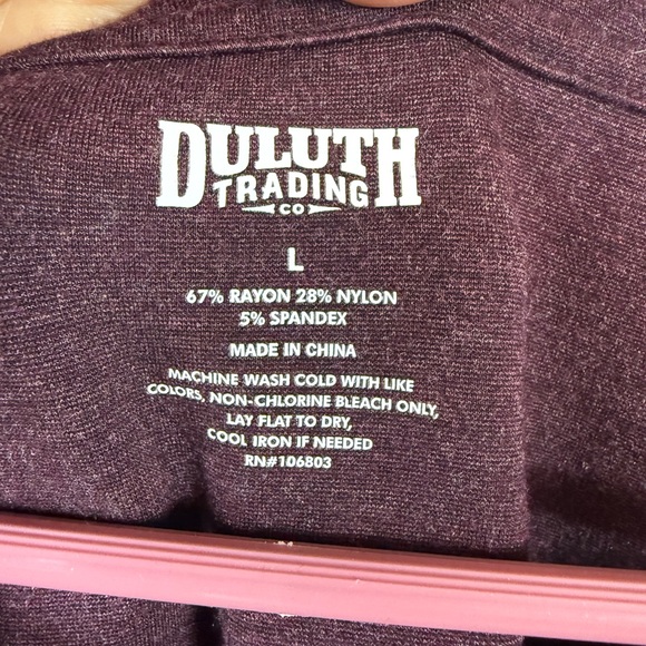 Duluth Trading Womens Ponte Wearwithall Dress Burgundy Large Fall - Picture 2 of 5